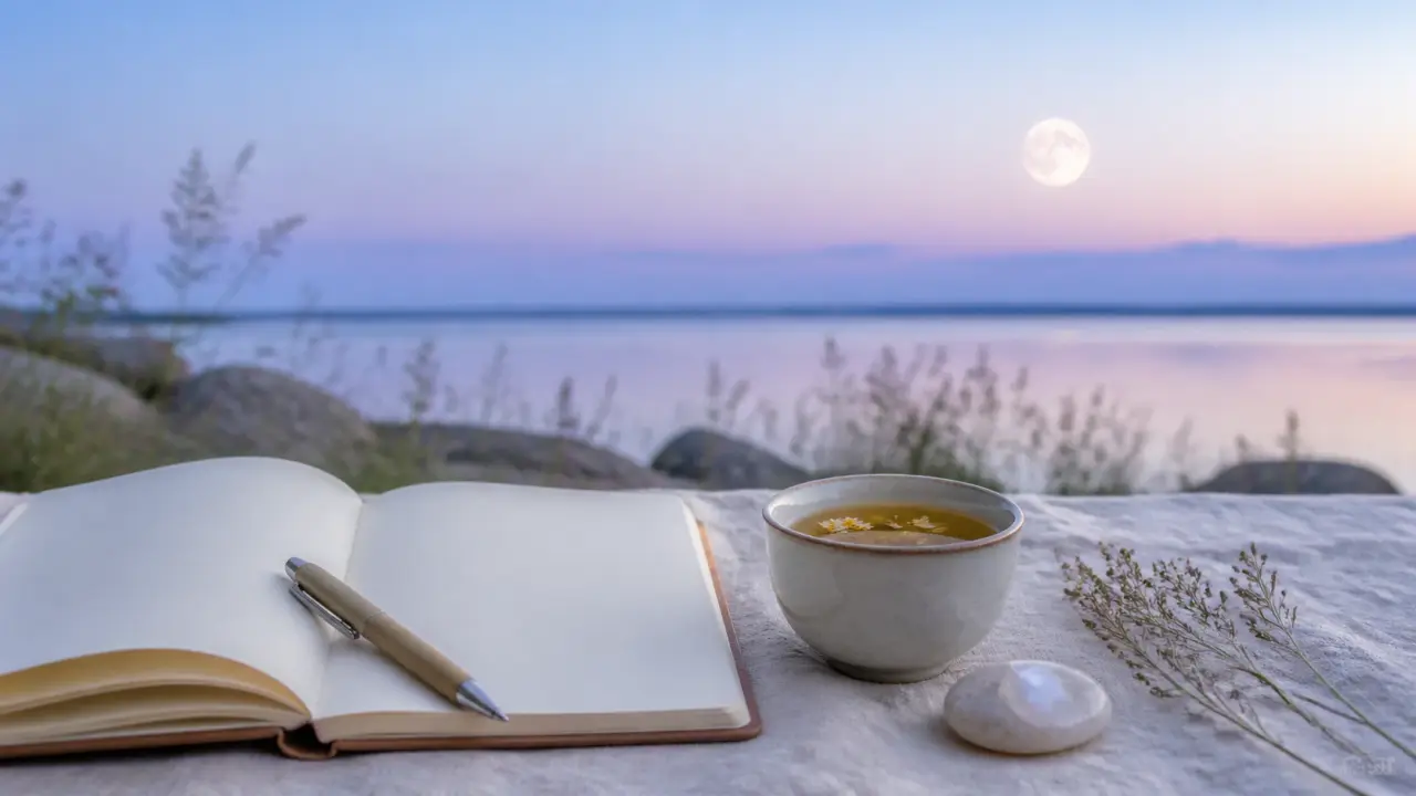 Espace de méditation lumineux et minimaliste, inspiré par la lumière du matin