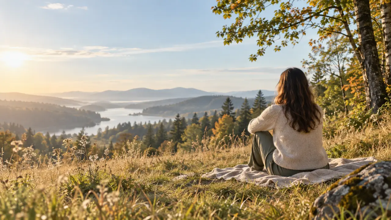 Paysage naturel baigné par une lumière douce au fil des saisons